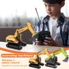 Remote Control Excavator Toys For Boys.16 Channel Speed Control RC Excavator Construction Toys With Metal Shovel & Light.Simulated .Christmas Birthday
