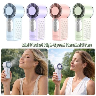 LED Display Turbo Fan High Speed Turbo Pocket Fan New Brushless Motor Cooling Fan Outdoor