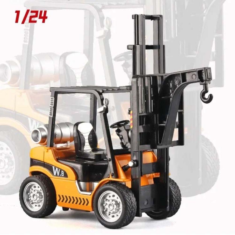 1:24 Scale Forklift Model Car Diecast Metal Engineering Vehicle Models For Children
