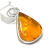Baltic Amber Gemstone Handmade 925 Sterling Silver Jewelry Pendant 1.97" j1P75
