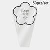 50pcs Portable Flowers Packaging Plastic Bags Transparent Bouquet Wrapping Paper  Wedding Party