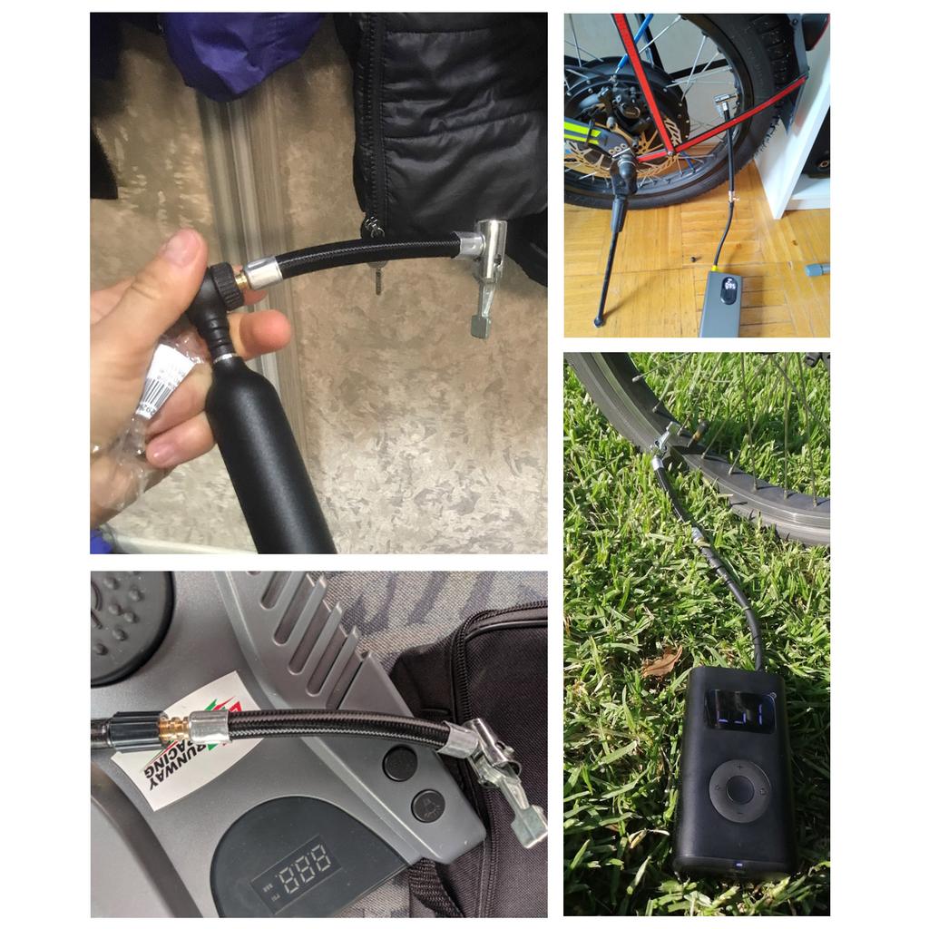 Шланг для накачивания воздуха в шинах для велосипеда, мотоцикла, автомобиля, надувной шланг, клапан для подключения трубки, соединение трубы