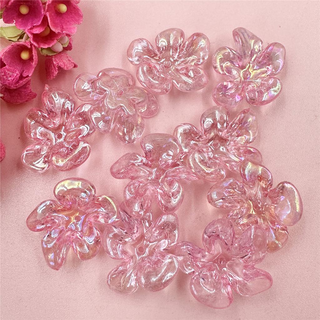 10 шт. 22,5*23,5 мм акриловые цветочные бусины, цепочка для мобильного телефона, чехол «сделай сам», аксессуары для волос, материал ручной работы