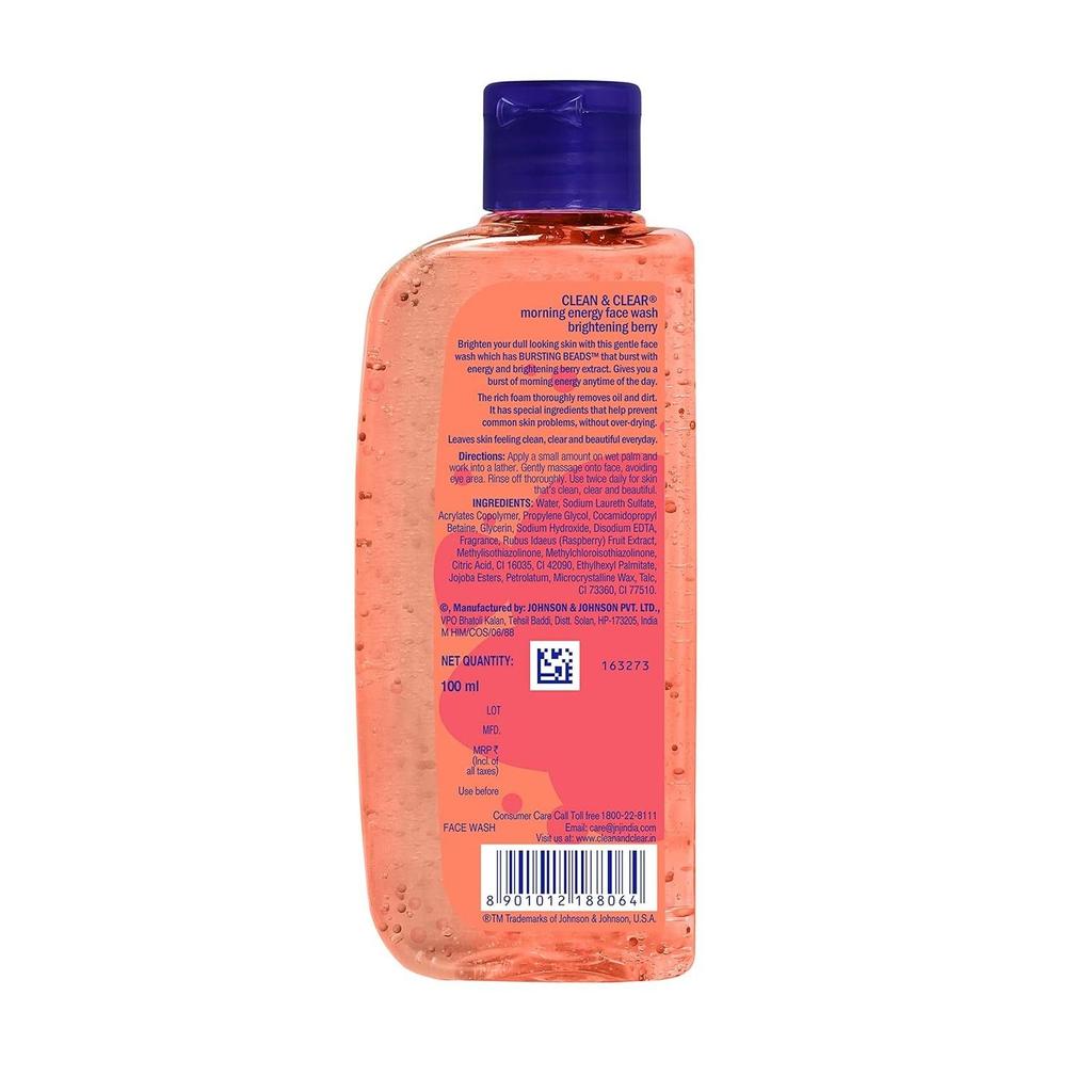 CLEAN & CLEAR Утренний Энергетический Ягодный Гель для Умывания, 100 мл