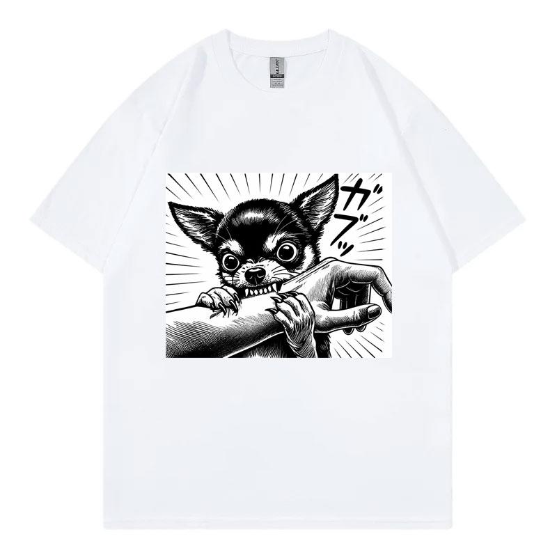 Funny Chihuahua Dog Meme Tshirt Unisex Unisex Gothic Vintage Short Sleeve Tshirts Fashion Casual Loose Cotton T Shirt Streetwear