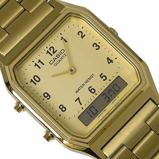 Casio СТАНДАРТНЫЕ Металлические Золотые Часы AQ-230GA-9B Мужские/Женские Аналоговые/Цифровые [Б/У]