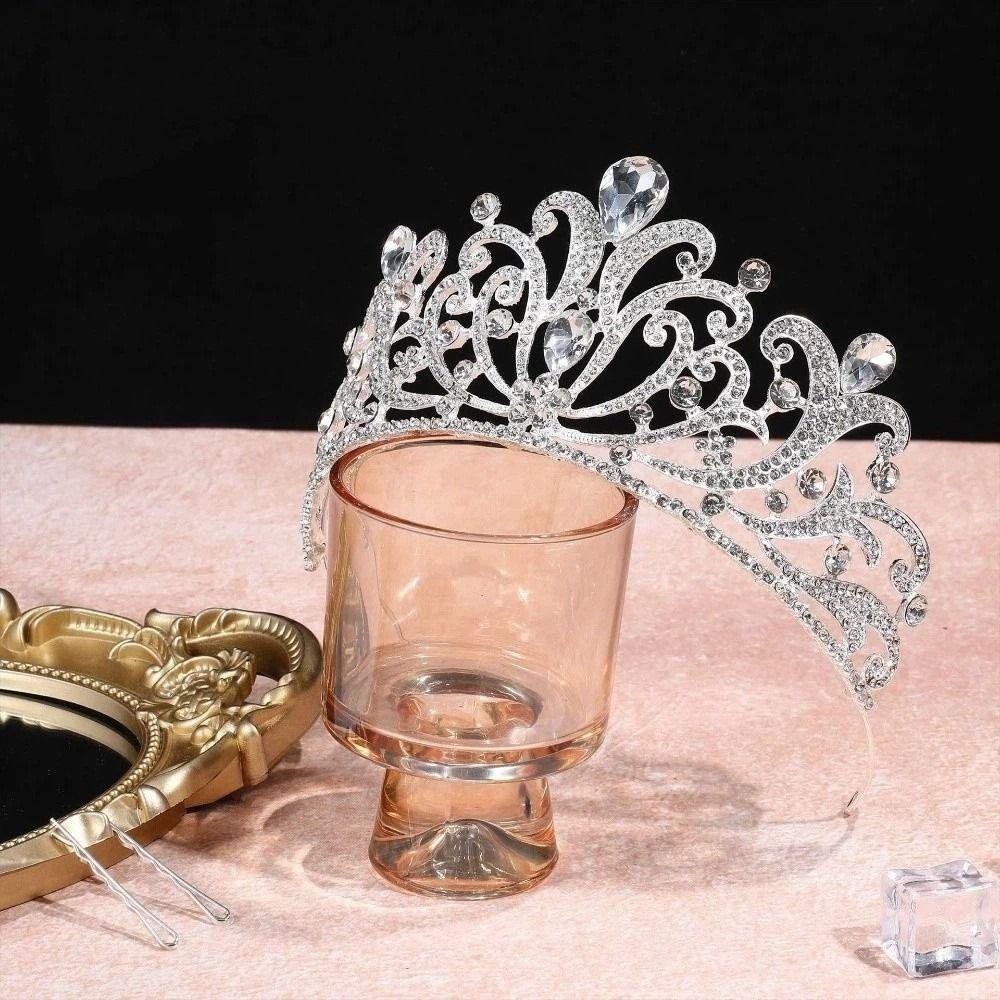Bar Mitzvah Crown Baroque Crystal Crown Hair Hoop Round Tiaras Metal Prince Crowns Wedding