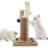 AUSCAT Cat Scratching Post with 3 Cat Scratching Natural Natural with Rotating Ball and Easy To Assemble Toys, Posts, Sisal, Jute, Gabardine, Pompoms,
