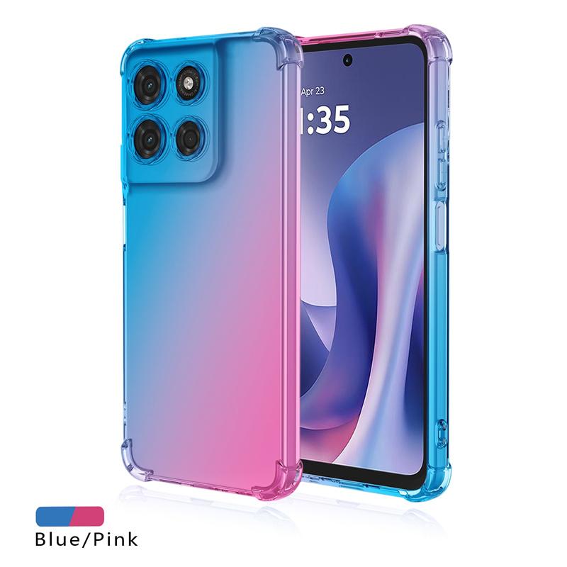 Чехол TPU с градиентом и подушкой безопасности для Motorola G67 G77 G17 G57 Power Защитный ударопрочный чехол Fundas Coque Capa