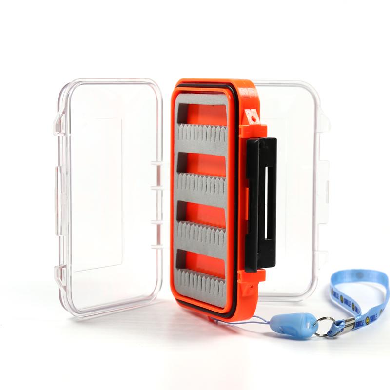1PCS 2 Layer Fly Fishing Pocket Box Waterproof Case for Nymph Dry Wet Flies Trout Carp Salmon Fishing Fly Box S L
