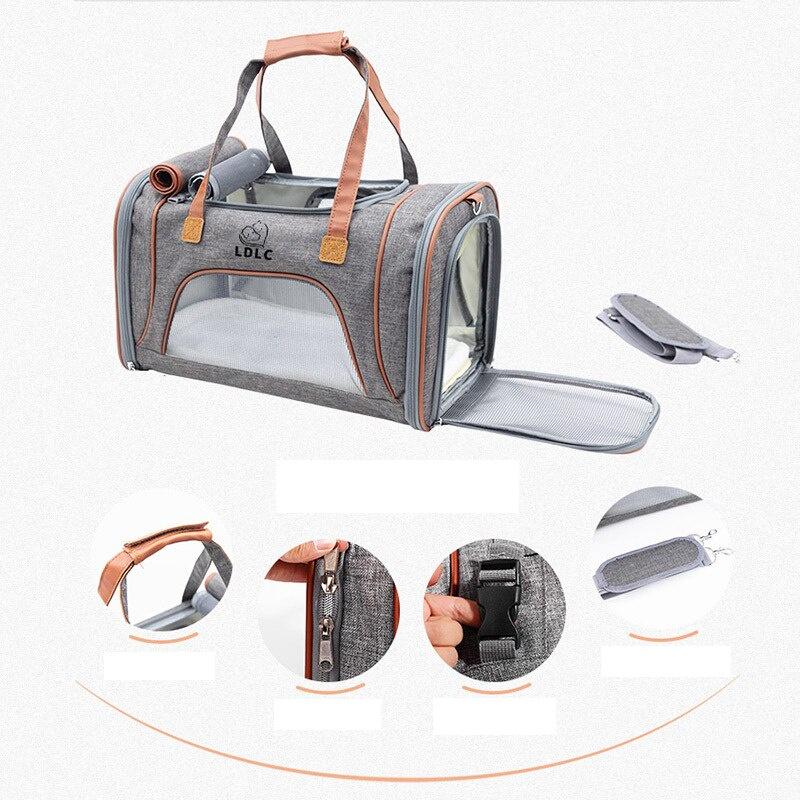Дышащая портативная сумка для домашних животных, складные сумки для собак на одно плечо, несущая нагрузку 6 кг, несколько цветов