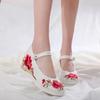 Autumn Elevator Shoes Woman Casual Harajuku Chinese Ethnic Style Canvas Vintage Embroidered Cloth Hanfu Shoes Women Zapatos