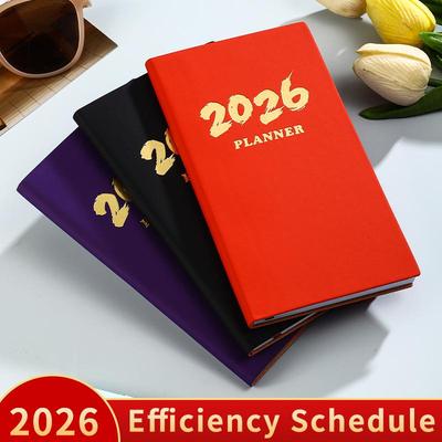 Карманный планер А6 на 2026 год: Английский ежедневник и 365-дневный международный блокнот для управления временем