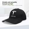 Для автомобиля Tesla Вышивка эмблемы Snapback Бейсболка Весна и Осень Открытый регулируемый Автомобильный логотип Повседневные кепки Шляпа от солнца
