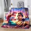 1 шт. Плед с принтом русалки - Мягкий, всесезонный плед для гостиной, спальни, персонализированный подарок с очаровательным мультяшным дизайном