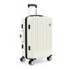 Suitcase with Carry S Caster YKK Clothes Carry Equipped with TSA Zipper Business White Color [New Trip] Stopper, Carry-on Case, Size, Lock,