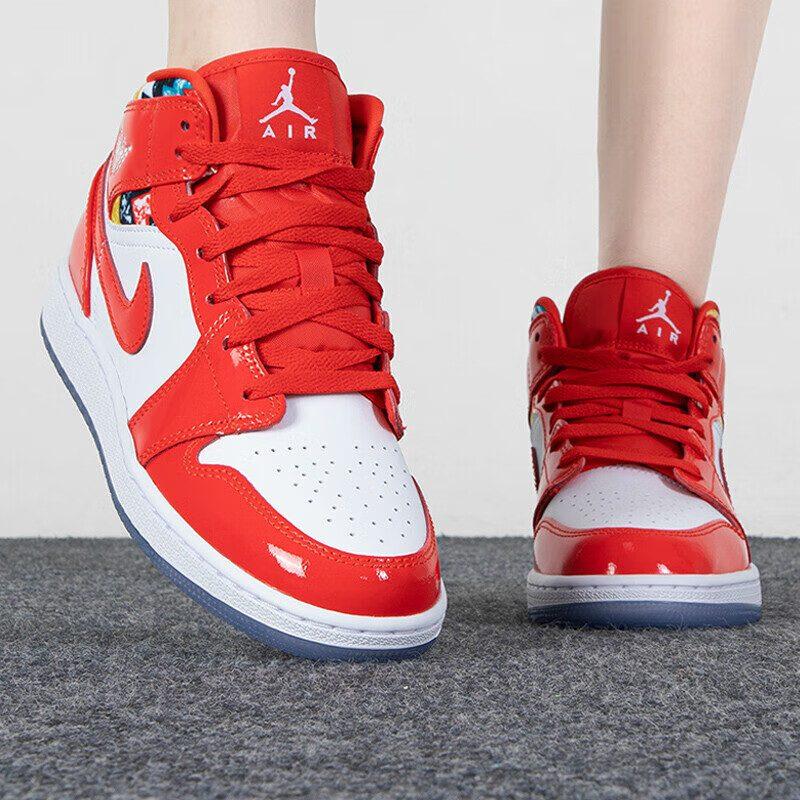 Jordan 1 Свитер Mid Barcelona Красный Лакированный GS DC7248-600
