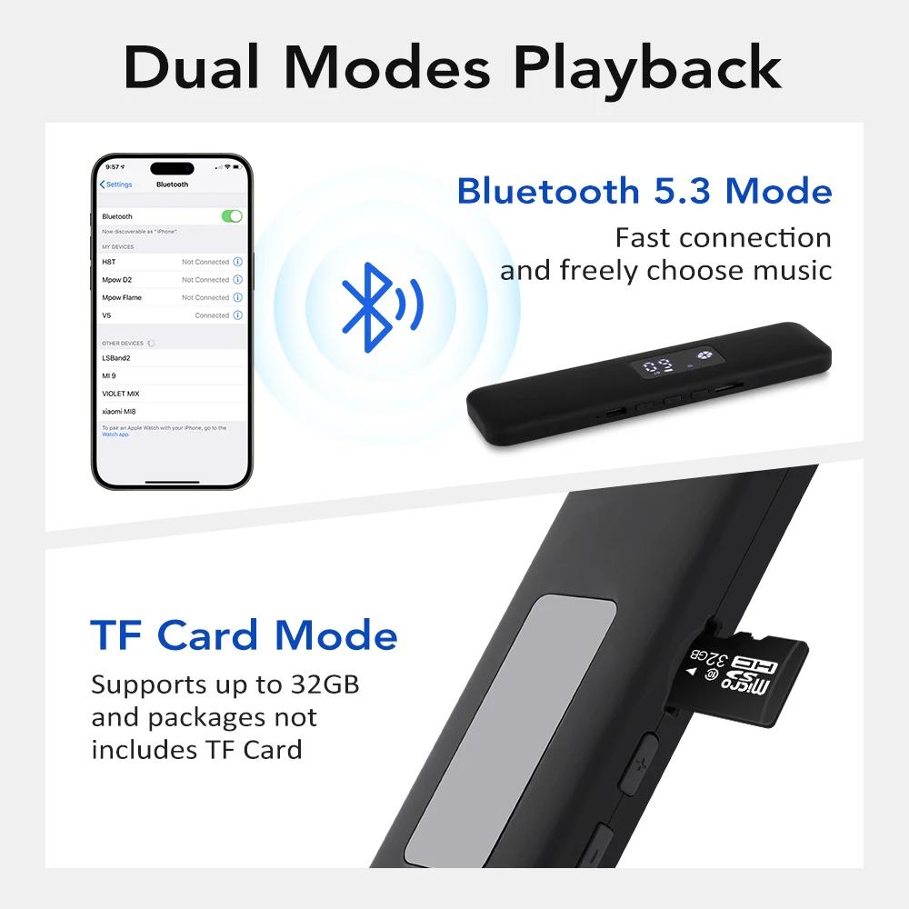 Bluetooth-динамик костной проводимости, портативный, под подушку, белый шум, помощник для сна, музыкальная шкатулка, слот для TF-карты, MP3-плеер, для сна, с таймером