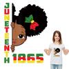 Ironing Stickers Black Girl Clothes Stickers Hoodies Heat Press Appliqued Diy T-Shirt Parches Ropa Patches Juneteenth