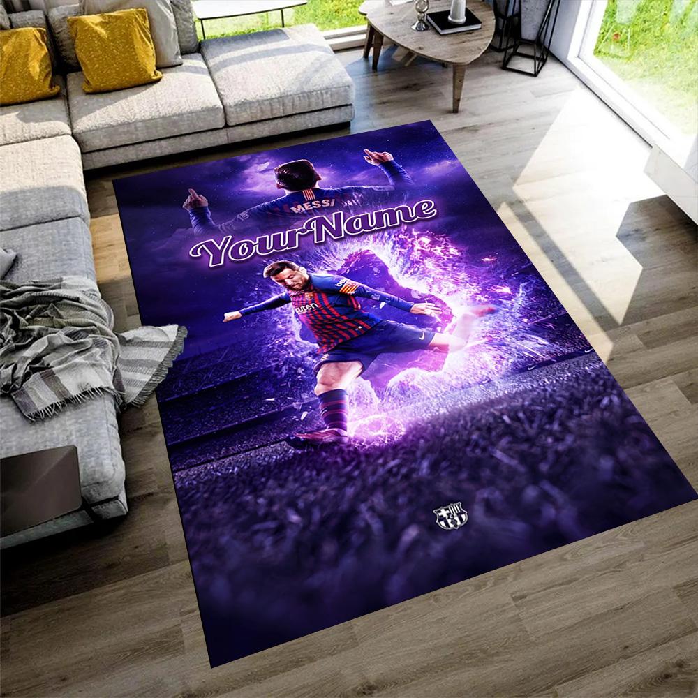Messi Customizable Name Area Rug Suitable for Bedrooms Kitchen Decorate room Living Rooms Anti-slip Rug Decorate Offices Spiritual Gift