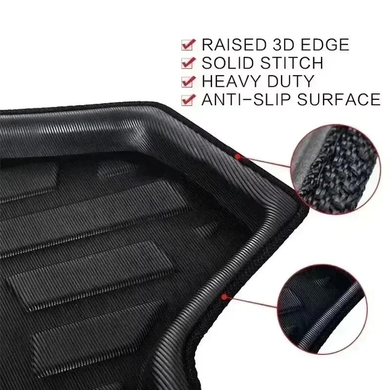 Car Trunk Mats For Nissan Sentra Sylphy B17 2012- Trunk Storage Pads Anti-Slip Waterproof Cargo Liner Boot Tray Carpets Pad