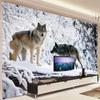 3D Обои Современные Простые Волк Животное Пейзаж Фотообои Гостиная Телевизор Диван Фон Настенная Живопись