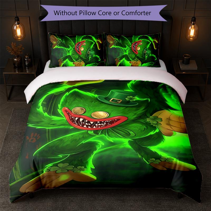 Poppy Playtime Print 3Pcs Duvet Cover Set 1 Duvet Cover and 2 Pillowcases Soft Bed Linen For Household Bedroom