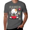 Cute Cate Eating Raunisex Noodles Kawaii Kittie Eating Japanese Noodle Tshirt Unisex T Shirts High Quality Luxury Brand Tshirt