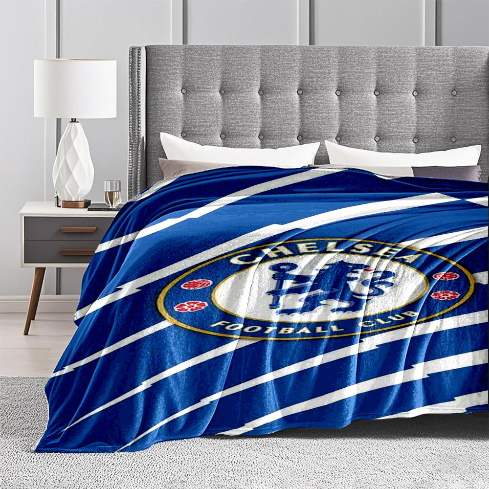Blue Chelsea Football Club Logo blanket for Living Room Decor  blanket, suitable for use in the bedroom, living room, on the sofa