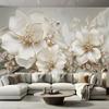 Light Luxury 3d Wallpaper Beautiful Jewelry Flower Relief Photo Wall Murals Living Room Tv Sofa Bedroom Home Decor