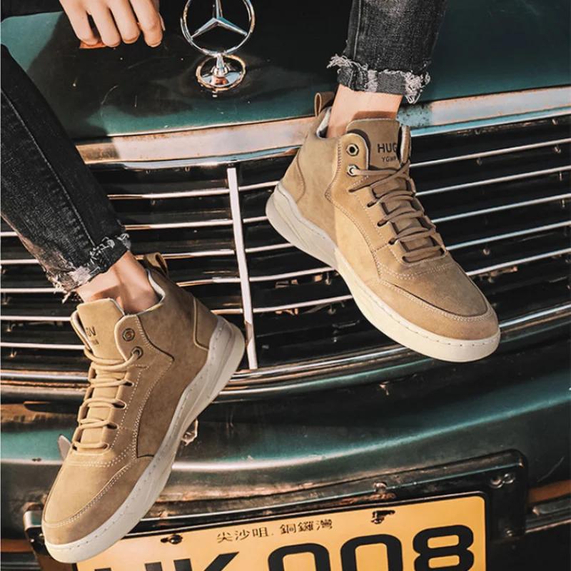 Зимние мужские ботинки с мехом, платформа, теплые, мужская обувь по акции, ретро, повседневные, низкая цена, модные, оригинальные предложения, распродажа, удобные