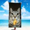 Милый мультяшный смешной кот мем абстрактный котенок Мягкие пляжные полотенца Быстросохнущее полотенце для бассейна для путешествий спортзал купание спа лагерь спорт Подарок