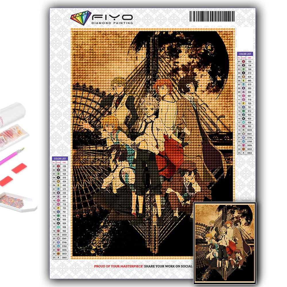 DIY 5D алмазная живопись аниме Bungou бродячие собаки набор для вышивки крестом полная дрель вышивка мозаика художественная картина стразы подарок