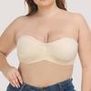 Meilan Seamless Ultra-Thin Ice Silk Strapless Tube Top Bra - Non-Slip, Large Size Wedding Underwear