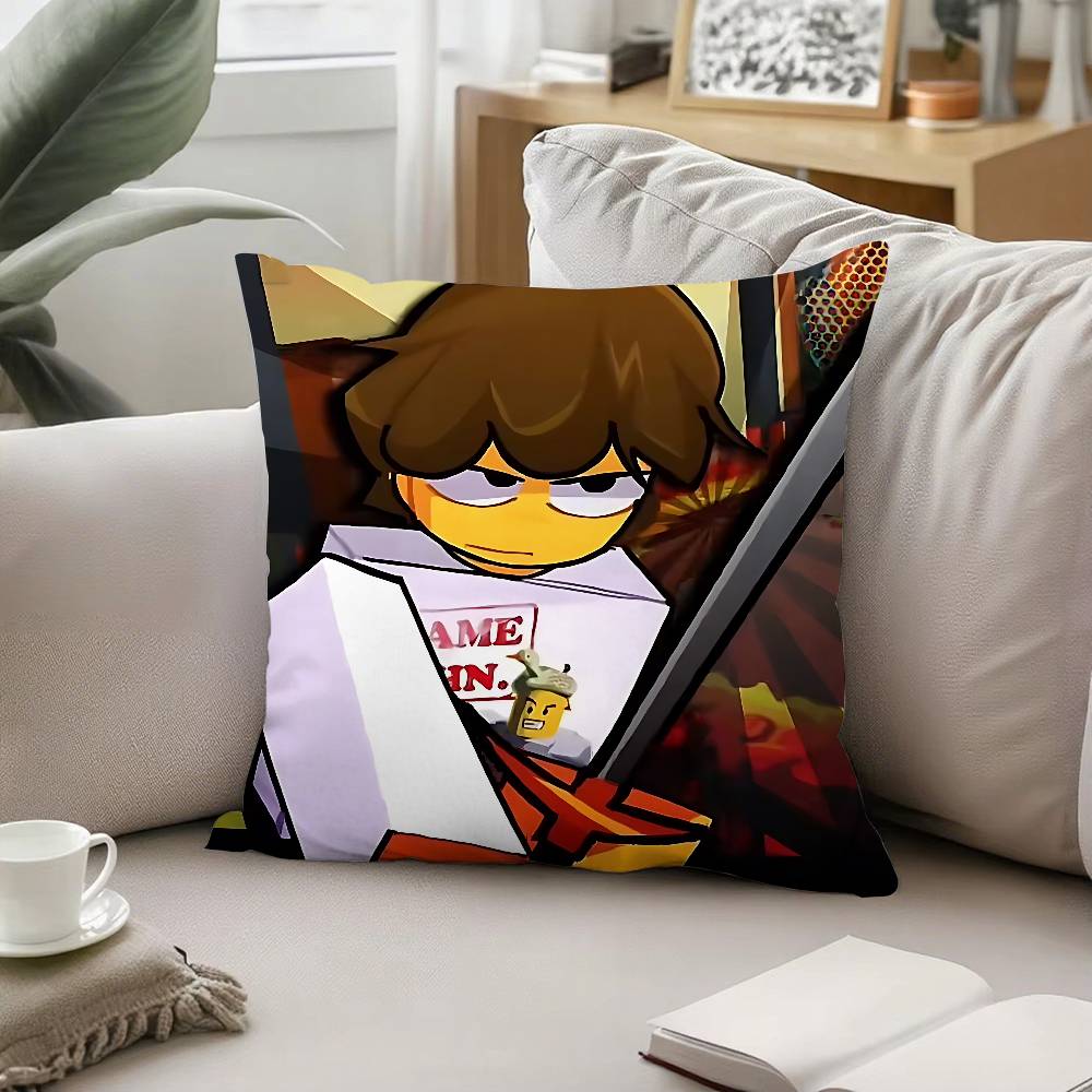 Fried Chicken Shedletsky Anime Pillow Case Sofa Living Room Decorative Cushion Covers Dustproof And Miteproof Invisible Zipper