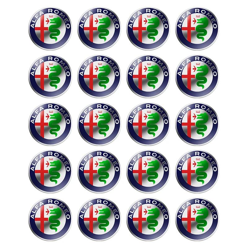11mm 14mm Aluminium Metal Car Key Emblem Stickers For Alfa Romeo Giulietta GT 159 147 156 Mito Brera Giulia F1 Stelvio VolanteIW8