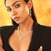 Rhodium Plated Pear and Marquise Zircon Necklace Set for Women