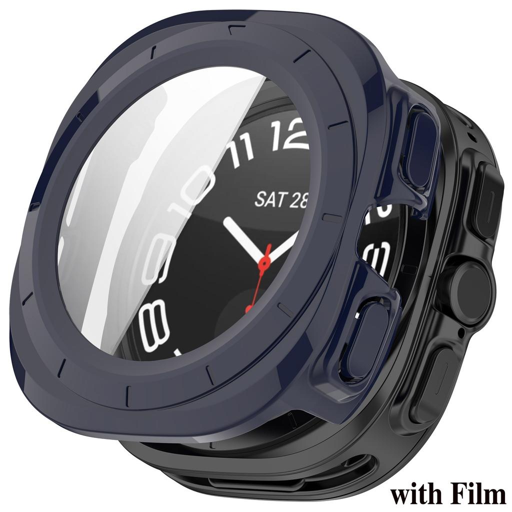 Чехол + Стекло для Samsung Galaxy Watch Ultra 2025 Защитная пленка из закаленного стекла для Galaxy Watch 7 Ultra 47 мм Защитный бампер