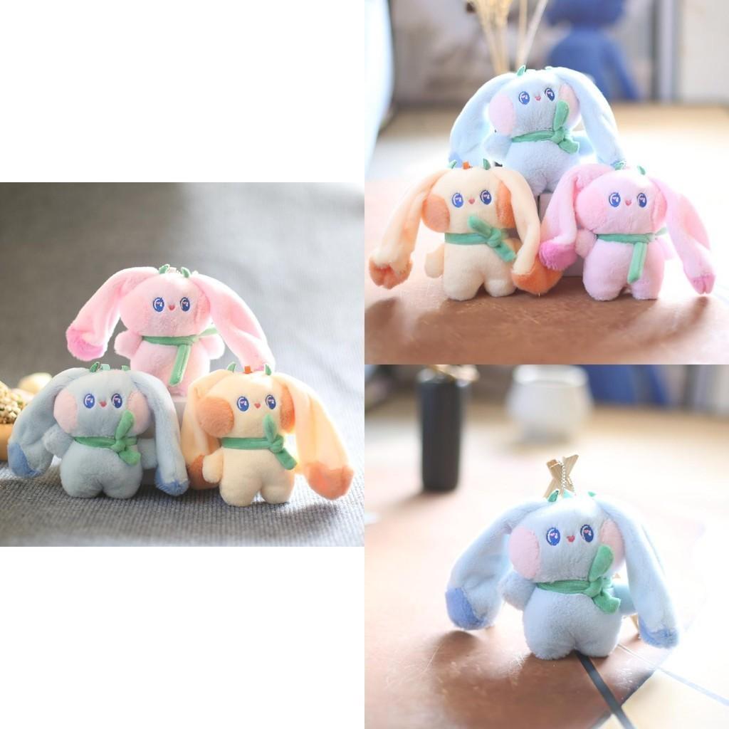 Cute Plush Bunny Keychain Adorable Soft Stuffed Animal For Backpacks And Bags