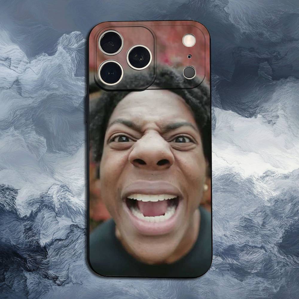 Смешной Чехол с I-IShowSpeed Ютубером Для iPhone 17,16,15,14,13,12,11 Plus,Pro Max,XS,X,XR,SE,Mini,8,7,Мягкий Силиконовый Черный Чехол
