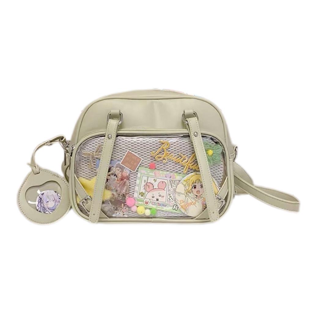 Pu Cartoon Chiikawa Doubles Shoulder Bags Girls Clear Backpack Multi Colors