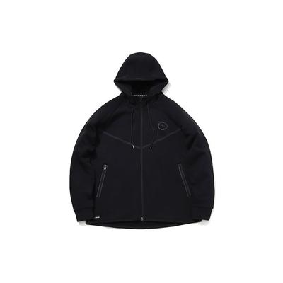 Wade Series Plush Warmth Drop Shoulder Sports Hooded Jacket Men Jackets Black AWDQ705-1