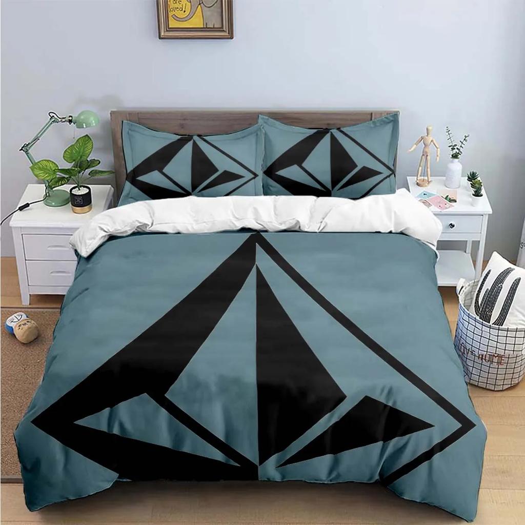 Модные изысканные комплекты постельного белья с принтом V-Volcom, изысканный набор постельных принадлежностей, комплект пододеяльника и одеяла, комплект постельного белья, роскошный подарок