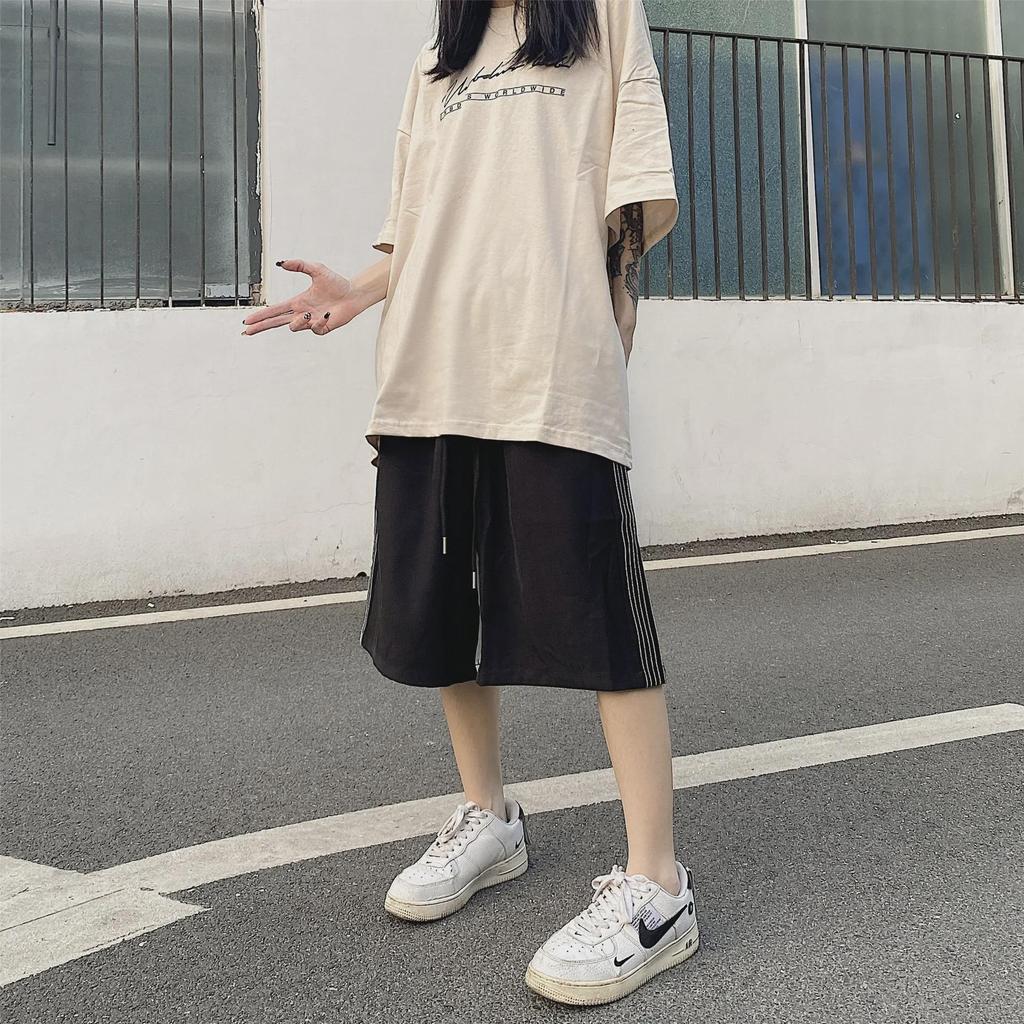 Женские полосатые широкие повседневные летние шорты