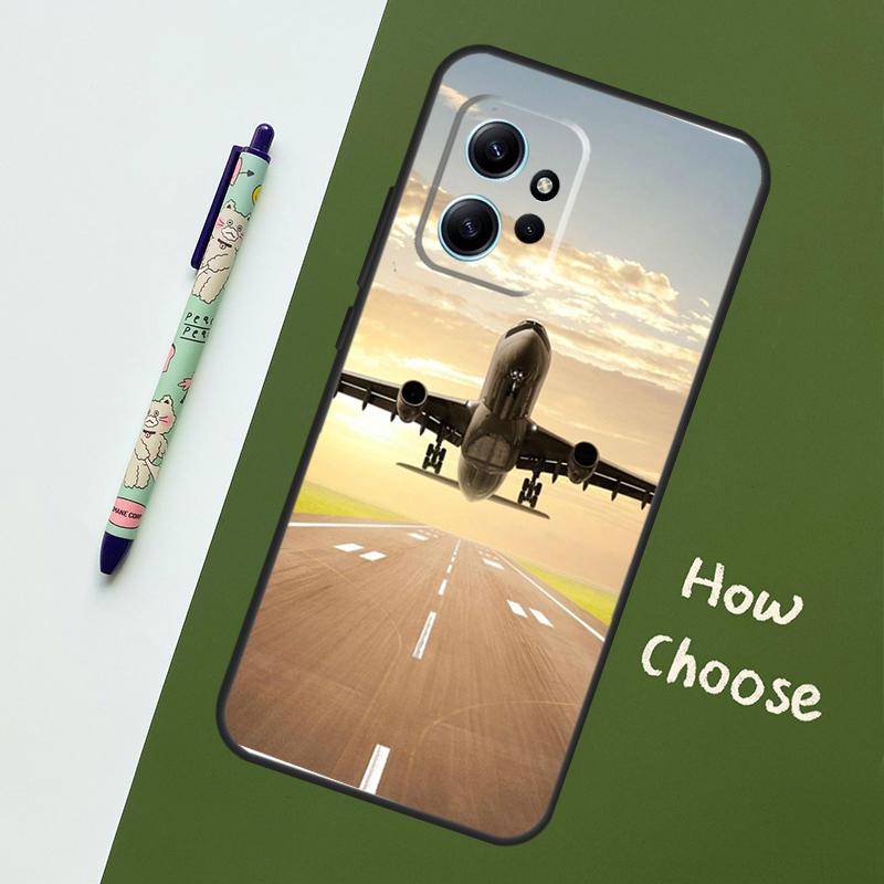 Airplane Plane Aircraft For Xiaomi Redmi Note 12S 11S 10S 9S Note 12 8 9 10 11 Pro Phone Case For Redmi 12 9 C 10C