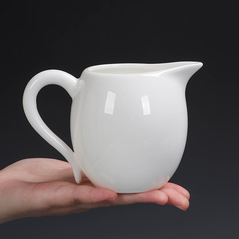 Suet jade porcelain fair cup kung fu tea set accessories tea sea household tea dispenser company event gifts