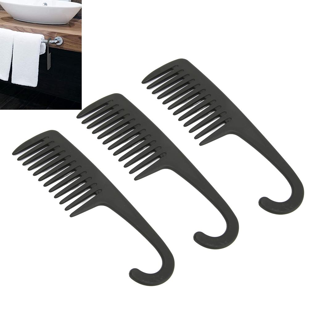 3 шт. расческа для душа, подвесная, уменьшает выпадение волос, надежная расческа для распутывания волос с крючком для домашнего салона красоты