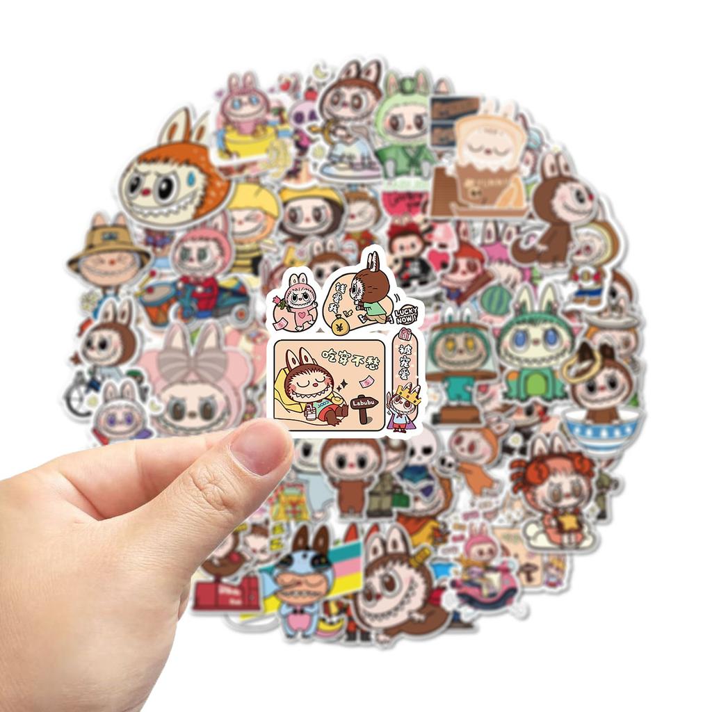 50Pcs Cute Monster Cartoon Stickers - DIY Waterproof Stickers for Phones Guitars Laptops Luggage and Mugs - Kids' Toys