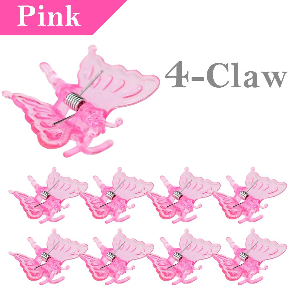 30/50/100 шт. Поддерживающий зажим для цветов орхидеи в форме бабочки с 4 лапками, пластиковые зажимы для растений, зажим для стебля вьющейся лозы, связанный пучок ветвей