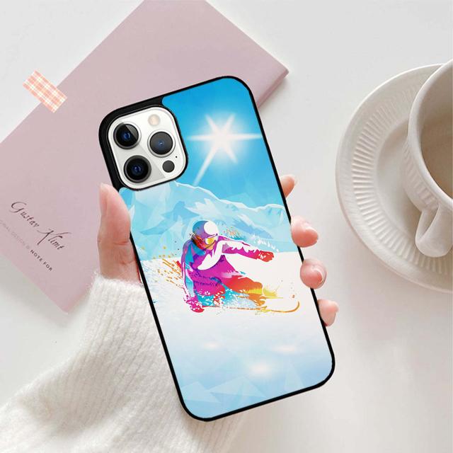 Чехол для телефона Ski Neige Snowboard для iPhone 17 Air 15 16 16e 11 12 13 14 Pro Max Чехол для iPhone 17 Air Max Plus coque Fundas